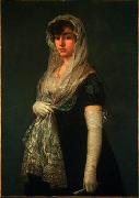 Francisco de Goya Joven dama con mantilla y basquina oil